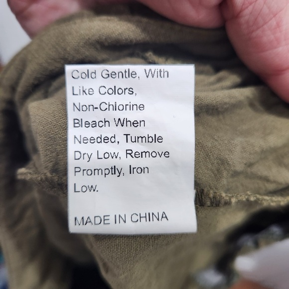 Shein Army Green Tie Waist Mini Skirt 4X - Picture 6 of 6